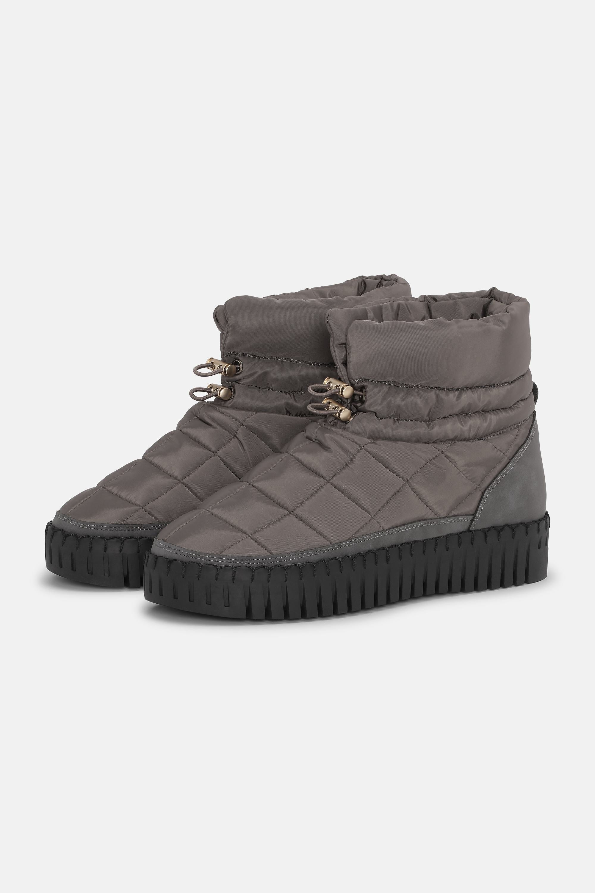 Tulip Padded Winter Boot - Grey Black